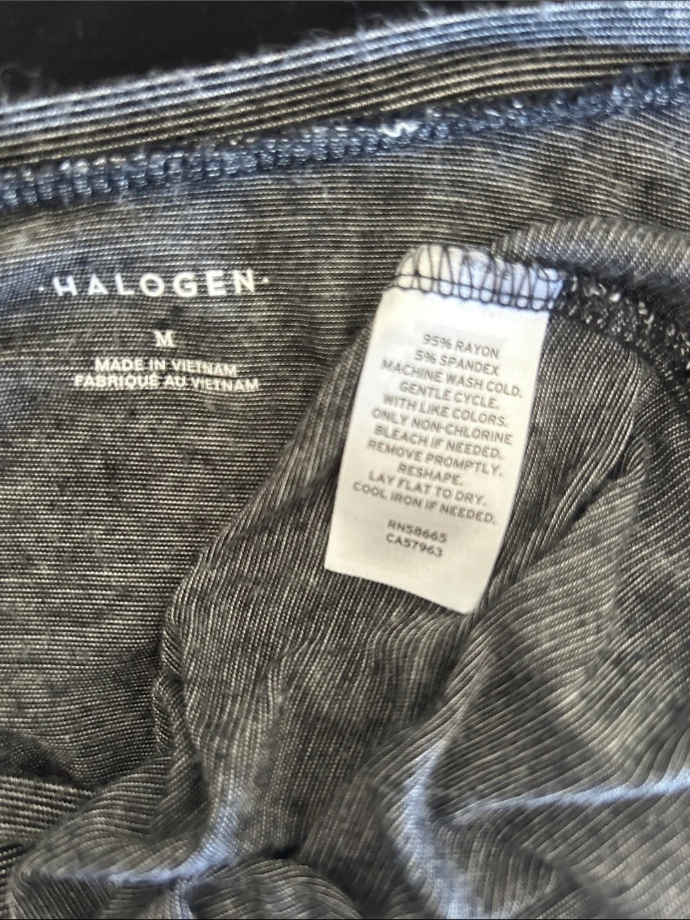 Halogen Heather Gray Long Sleeve Crewneck Top